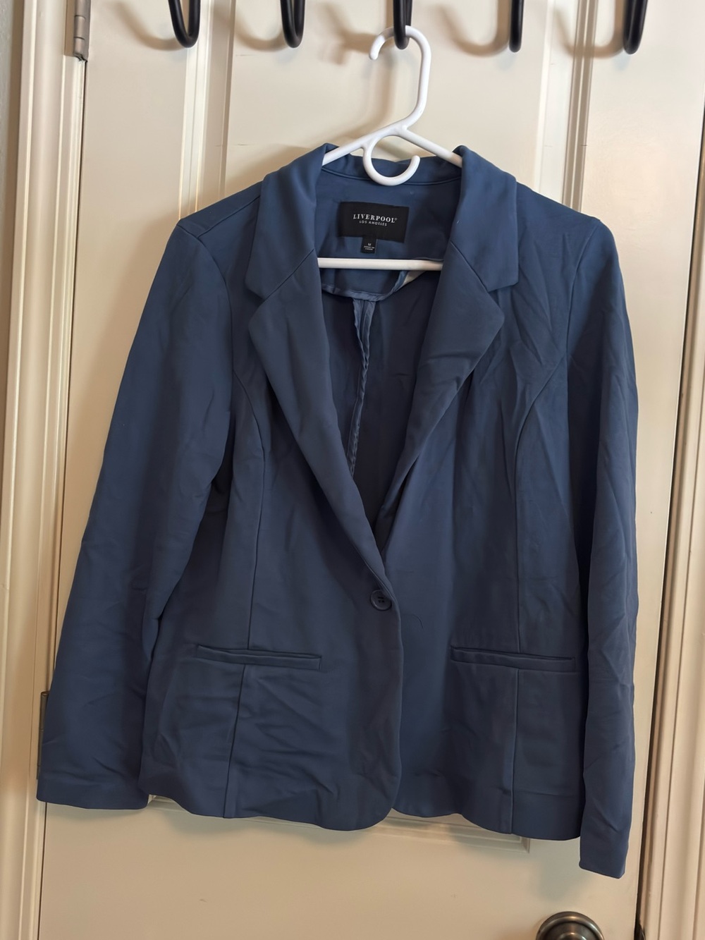 Liverpool Women's Slate Blue Single-Button Blazer